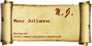 Mesz Julianna névjegykártya